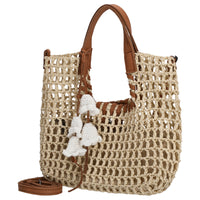 FREDsBRUDER Sun Carrier Square - Shopper (natural straw & desert brown)