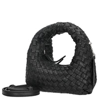 Les Visionnaires Greta Micro Weave Silky - Top Handle Bag 20 cm (black)