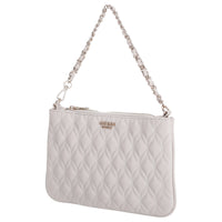 Guess Maxine Quilted Flat Pouch - Schultertasche 24 cm (light taupe) - Ansicht 2