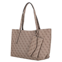 Guess Brenton Top Zip Tote - Cabas 36 cm (latte logo)