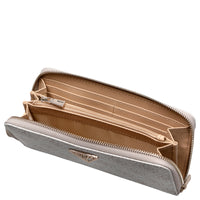 Guess Laurel II SLG Large Zip Around - Portefeuille 12 cartes 20,5 cm (logo latte)