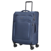 D&N Travel Line 9804 - 4-Rollen-Trolley M 68 cm erw. (dark blue)