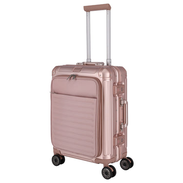 Travelite Next - Trolley de cabine 4 roues avec poche avant S 55 cm (rose)