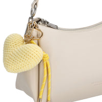 Seidenfelt Crocket Heart Charm - Anhänger (butter-yellow) - Ansicht 2