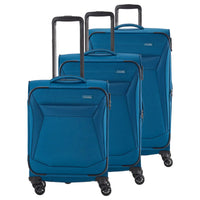 Travelite Chios - 4-Rollen-Trolley Set 3tlg. (petrol) - Ansicht 2