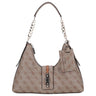 Guess Yvonne Logo Hobo - Schultertasche 32 cm (latte logo)