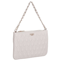 Guess Maxine Quilted Flat Pouch - Schultertasche 24 cm (light taupe) - Ansicht 5