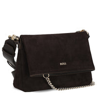 BOSS Women Yelena Flap Crossbody - Sac bandoulière (dark brown)