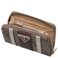 Guess Laurel II SLG Medium Zip - Portefeuille 4 cartes 14 cm (logo charbon)
