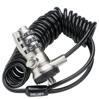 Delsey Paris Travel Computer-Sicherheitskabel Schloss (schwarz)