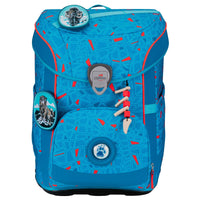 DerDieDas ErgoFlex Easy Exklusiv Superflash - Schulranzen Set 5 tlg. 950g (Blue Ice) - Markenkoffer