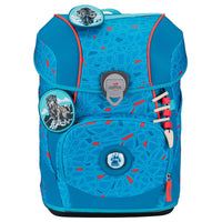 DerDieDas ErgoFlex Tiny Exklusiv Superflash - Schulranzen Set 5 tlg. 900g (Blue Ice) - Markenkoffer