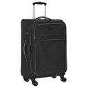 D&N Travel Line 9204 - 4 - Rollen - Trolley M 66 cm erw. (schwarz) - Markenkoffer