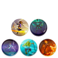 Ergobag Zubehör Klettie - Set 5 tlg. matt (Magische Superkräfte)