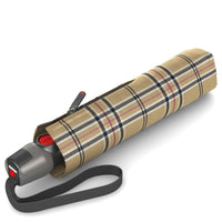 Knirps T.200 M Duomatic - Taschenschirm Regenschirm (check beige) - Ansicht 2
