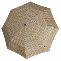 Knirps T.200 M Duomatic - Taschenschirm Regenschirm (check beige)