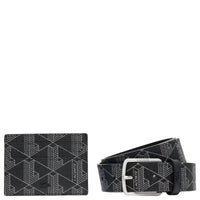 Lacoste The Blend Geschenkset - Kreditkartenetui und Gürtel (palm green, 100 cm)