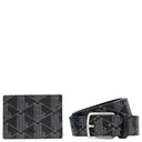 Lacoste The Blend Geschenkset - Kreditkartenetui und Gürtel (palm green, 90 cm)