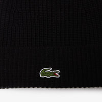 Lacoste Unisex Beanie - Mütze aus gerippter Wolle (black) - Ansicht 2