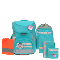 Lässig School Set Slim Unique - Schulranzen Set 7tlg. (Turquoise)