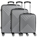 Paradise by CHECK.IN Kingston - 4-Rollen-Trolley Set 3tlg. (silber)