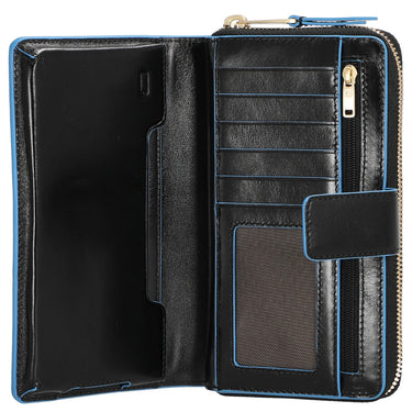 Piquadro Blue Square - Damengeldbörse 12cc 17.5 cm (black) - Markenkoffer