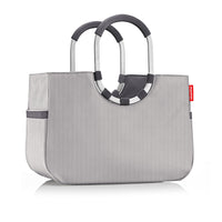 reisenthel shopping loopshopper L - Einkaufstasche mit Bügel 46 cm (herringbone grey) - Markenkoffer