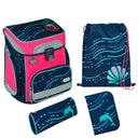 Scooli EasyFit Glow DIN - Schulranzen Set 5tlg. (Dotty Dolphin)