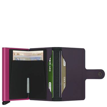 Secrid Matte Miniwallet - Geldbörse RFID 6.5 cm (dark purple - fuchsia) - Markenkoffer