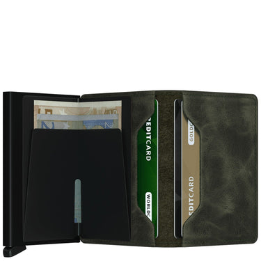 Secrid Vintage Slimwallet - Geldbörse RFID 6.8 cm (olive - black) - Markenkoffer