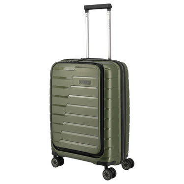 Travelite Air Base - 4 - Rollen - Kabinentrolley mit Vortasche S 55 cm (olive) - Markenkoffer