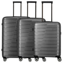 Travelite Air Base - 4 - Rollen - Trolley Set 3tlg. erw. (anthracite) - Markenkoffer