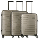 Travelite Air Base - 4 - Rollen - Trolley Set 3tlg. erw. (champagner) - Markenkoffer