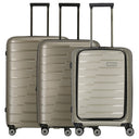 Travelite Air Base - 4 - Rollen - Trolley Set 3tlg. L/M/S Vortasche (champagner) - Markenkoffer