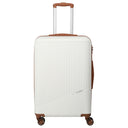 Travelite Bali - 4 - Rollen - Trolley M 67 cm (weiß/cognac) - Markenkoffer