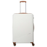 Travelite Bali - 4 - Rollen Trolley Set 3tlg. (weiß/cognac) - Markenkoffer
