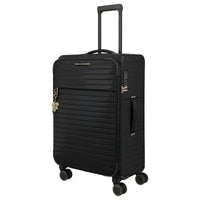 Travelite BARBARA Stepp - 4-Rollen-Trolley M 68 cm erw. (schwarz, 68 cm)