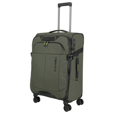 Travelite Briize - 4 - Rollen - Trolley M 67 cm erw. (khaki) - Markenkoffer