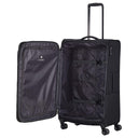 Travelite Chios - 4 - Rollen - Trolley L 78 cm erw. (schwarz) - Markenkoffer