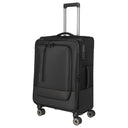 Travelite Crosslite - 4 - Rollen - Trolley M 66 cm erw. (black) - Markenkoffer