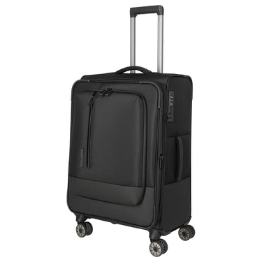 Travelite Crosslite - 4 - Rollen - Trolley M 66 cm erw. (black) - Markenkoffer