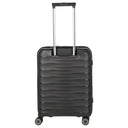 Travelite Mooby - 4 - Rollen - Kabinentrolley mit Vortasche S 55 cm (black) - Markenkoffer