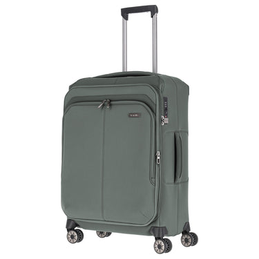 Travelite Priima - 4 - Rollen - Trolley M 68 cm erw. (olive) - Markenkoffer