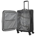 Travelite Umbria - 4 - Rollen - Trolley M 67 cm erw. (schwarz) - Markenkoffer