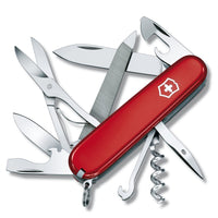 Victorinox Schweizer Offiziersmesser "Mountaineer" 9.1 cm (rot) - Markenkoffer