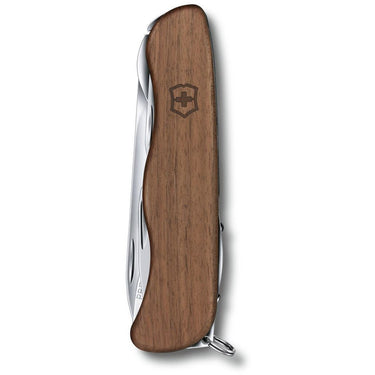 Victorinox Schweizer Taschenmesser "Forester Wood" 11.1 cm (Nussbaumholz) - Markenkoffer