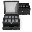 Windrose Tempora - Uhrenkoffer (für 8 Uhren) 26.5 cm (schwarz) - Markenkoffer