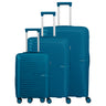Travelite Pacific - 4-Rollen-Trolley Set 3tlg. (petrol)