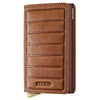 Secrid Slimwallet Emboss Lines - Porte-cartes 6cc 10,2 cm RFID (cognac+)