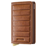 Secrid Slimwallet Emboss Lines - Porte-cartes 6cc 10,2 cm RFID (cognac+)